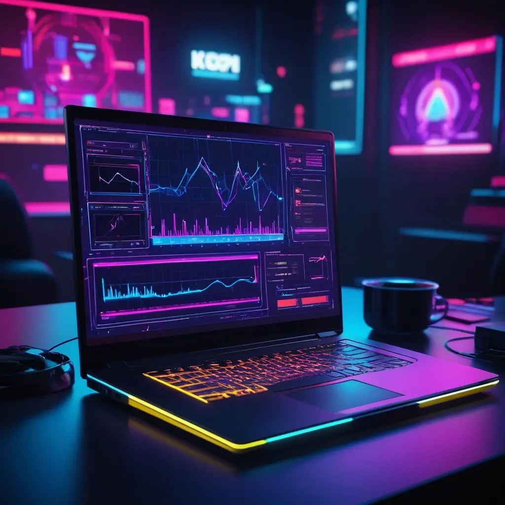 Modern casino platform dashboard showing revenue analytics and game management interface